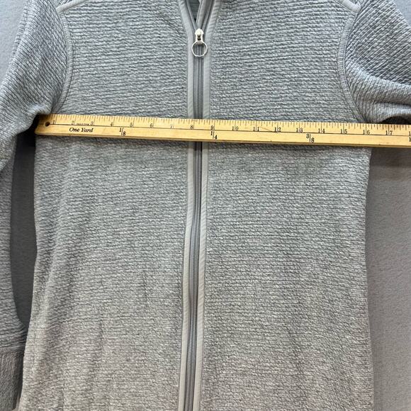 Lululemon Jacket Women's 2 Light Gray On Repeat Full Zip Textured Athleisure - Picture 2 of 12